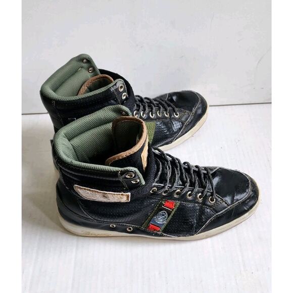 Coogi High Top Sneakers Mens 9.5 Black Leather Streetwear Strap Casual Shoes main image 10